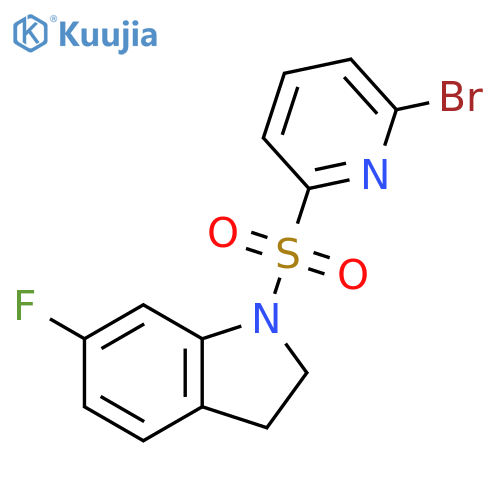 1-(6-bromopyridin-2-yl)sulfonyl-6-fluoro-2,3-dihydro-1H-indole structure