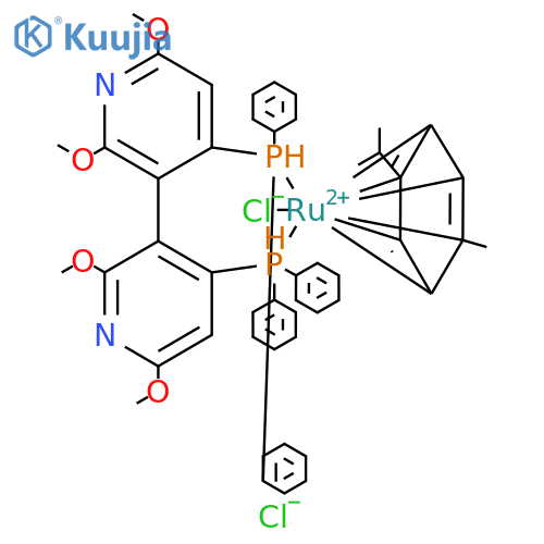 [(R)-P-Phos RuCl (p-cyMene)]Cl structure