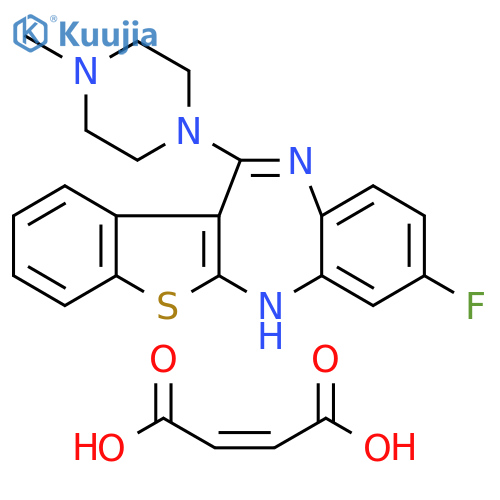8-Fluoro-12-(4-methylpiperazin-1-yl)-6H-[1]benzothieno[2,3-b][1,5]benzodiazepine maleate structure