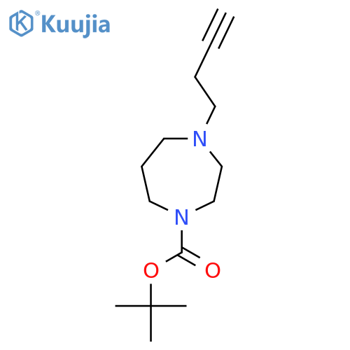 tert-butyl 4-(but-3-yn-1-yl)-1,4-diazepane-1-carboxylate structure