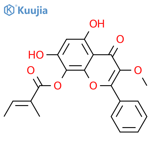 3,5,7,8-Tetrahydroxyflavone; 3-Me ether, 8-tigloyl structure