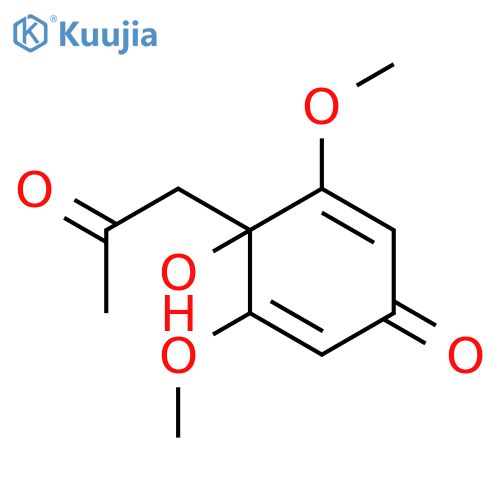 4-Hydroxy-3,5-dimethoxy-4-(2-oxopropyl)cyclohexa-2,5-dienone structure
