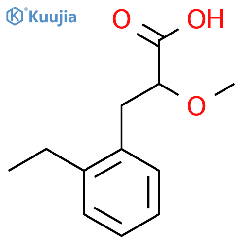 3-(2-ethylphenyl)-2-methoxypropanoic acid structure