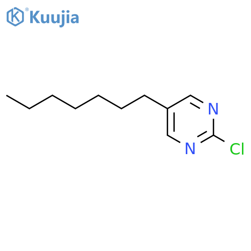 Pyrimidine,2-chloro-5-heptyl- structure