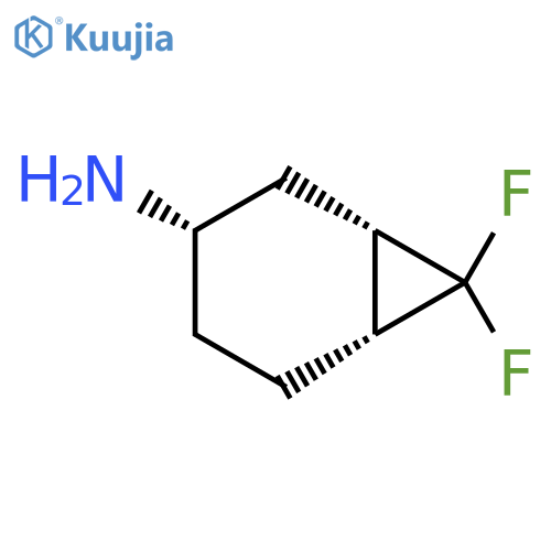 Rel-(1S,3S,6R)-7,7-difluorobicyclo[4.1.0]heptan-3-amine structure