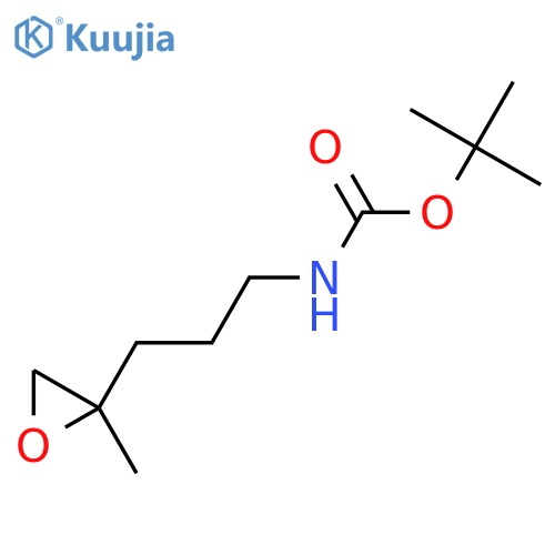 tert-butyl N-3-(2-methyloxiran-2-yl)propylcarbamate structure