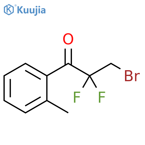 3-bromo-2,2-difluoro-1-(2-methylphenyl)propan-1-one structure