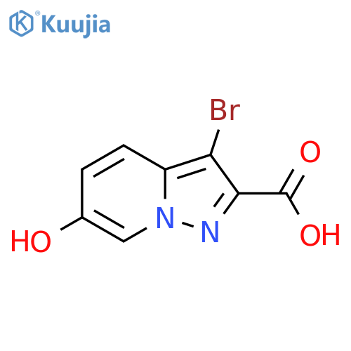 3-bromo-6-hydroxypyrazolo1,5-apyridine-2-carboxylic acid structure
