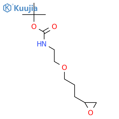 tert-butyl N-{2-3-(oxiran-2-yl)propoxyethyl}carbamate structure