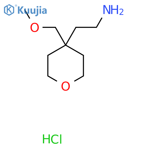2-4-(methoxymethyl)oxan-4-ylethan-1-amine hydrochloride structure