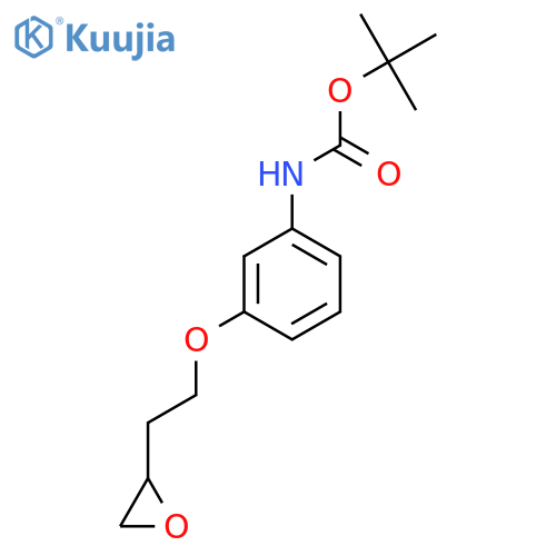 tert-butyl N-{3-2-(oxiran-2-yl)ethoxyphenyl}carbamate structure