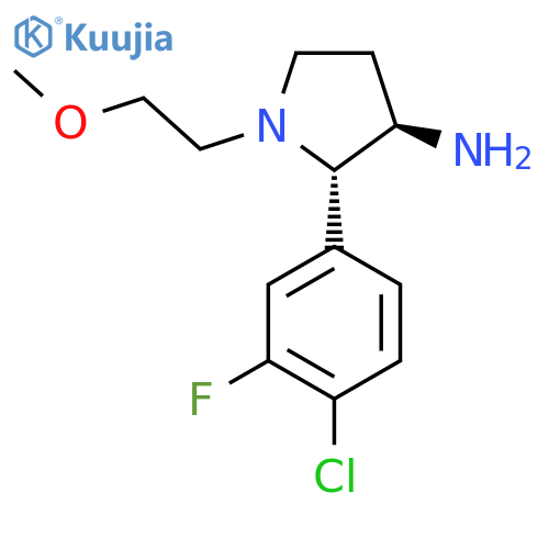 rac-(2R,3S)-2-(4-chloro-3-fluorophenyl)-1-(2-methoxyethyl)pyrrolidin-3-amine, trans structure