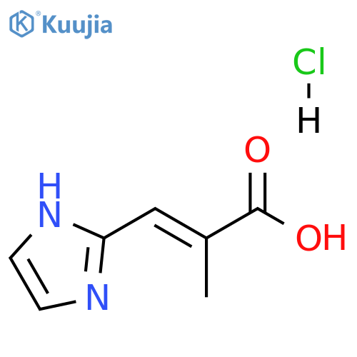 (2E)-3-(1H-imidazol-2-yl)-2-methylprop-2-enoic acid hydrochloride structure