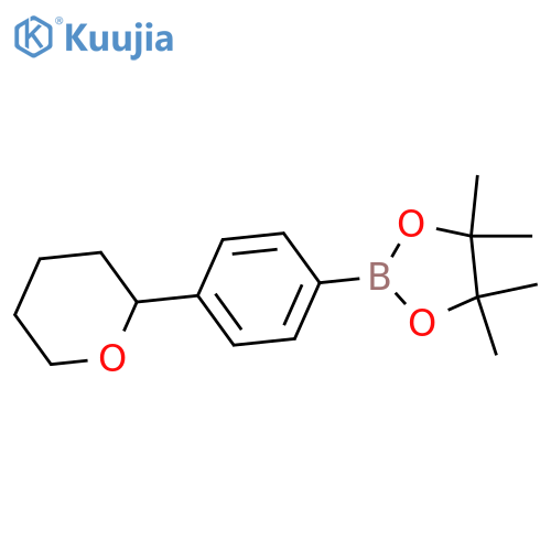4,4,5,5-tetramethyl-2-4-(oxan-2-yl)phenyl-1,3,2-dioxaborolane structure