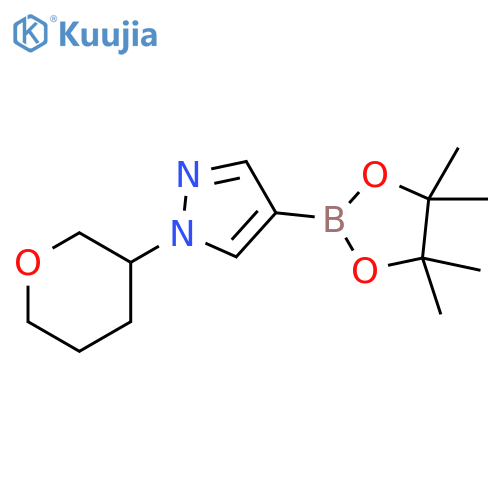 1H-Pyrazole, 1-(tetrahydro-2H-pyran-3-yl)-4-(4,4,5,5-tetramethyl-1,3,2-dioxaborolan-2-yl)- structure
