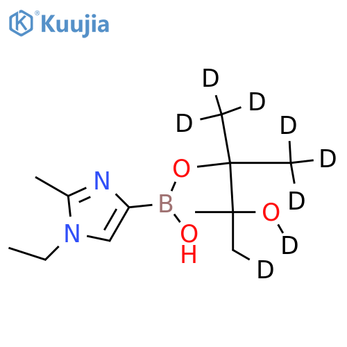 (1-Ethyl-2-methyl-d8)-imidazole-4-boronic acid pinacol ester structure