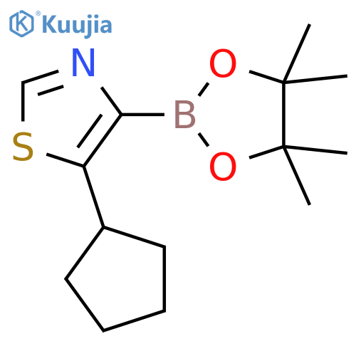 5-(Cyclopentyl)thiazole-4-boronic acid pinacol ester structure