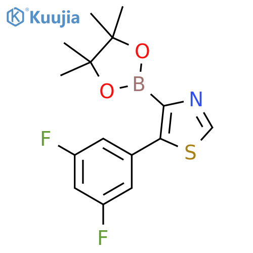 5-(3,5-Difluorophenyl)thiazole-4-boronic acid pinacol ester structure