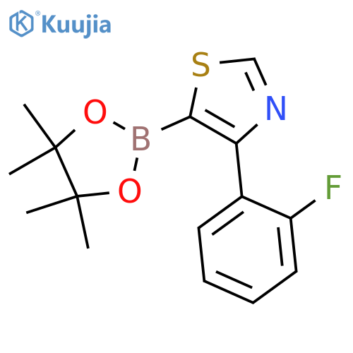 4-(2-Fluorophenyl)thiazole-5-boronic acid pinacol ester structure