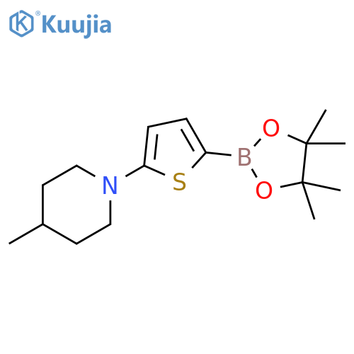 5-(4-Methylpiperidin-1-yl)thiophene-2-boronic acid pinacol ester structure