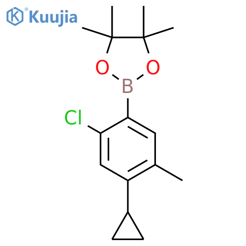 2-(2-Chloro-4-cyclopropyl-5-methylphenyl)-4,4,5,5-tetramethyl-1,3,2-dioxaborolane structure