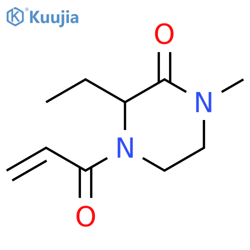 3-Ethyl-1-methyl-4-(1-oxo-2-propen-1-yl)-2-piperazinone structure