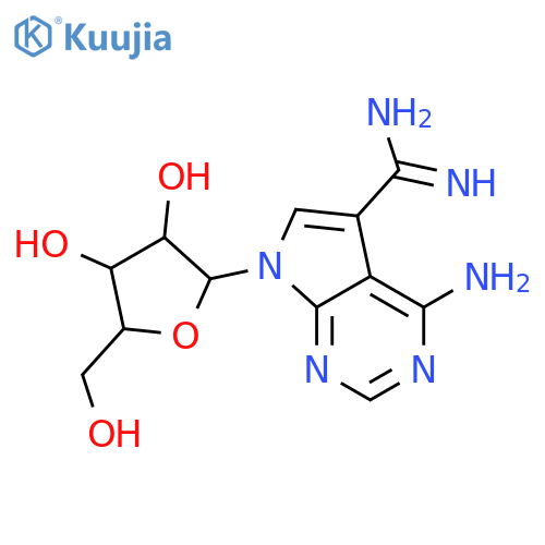 7H-Pyrrolo[2,3-d]pyrimidine-5-carboximidamide,4-amino-7-b-D-ribofuranosyl-,dihydrochloride (9CI) structure