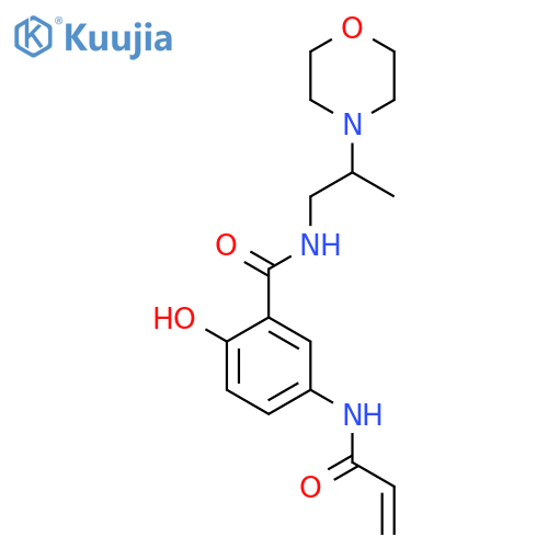 2-hydroxy-N-[2-(morpholin-4-yl)propyl]-5-(prop-2-enamido)benzamide structure