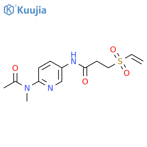 3-(ethenesulfonyl)-N-[6-(N-methylacetamido)pyridin-3-yl]propanamide structure
