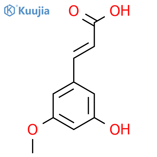 3-Hydroxy-5-methoxycinnamic acid structure