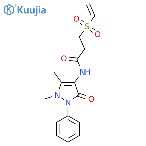 n-(1,5-Dimethyl-3-oxo-2-phenyl-2,3-dihydro-1h-pyrazol-4-yl)-3-(ethenesulfonyl)propanamide structure