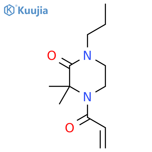 3,3-Dimethyl-4-prop-2-enoyl-1-propylpiperazin-2-one structure