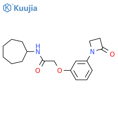 N-Cycloheptyl-2-[3-(2-oxoazetidin-1-yl)phenoxy]acetamide structure