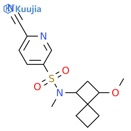 6-Cyano-n-{3-methoxyspiro[3.3]heptan-1-yl}-n-methylpyridine-3-sulfonamide structure