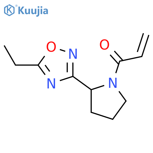 1-[2-(5-Ethyl-1,2,4-oxadiazol-3-yl)pyrrolidin-1-yl]prop-2-en-1-one structure