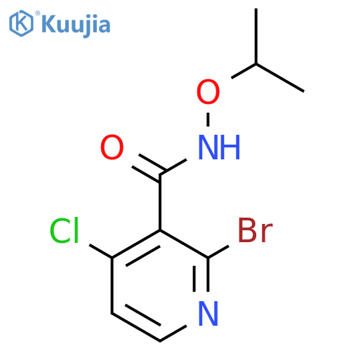2-bromo-4-chloro-N-(propan-2-yloxy)pyridine-3-carboxamide structure