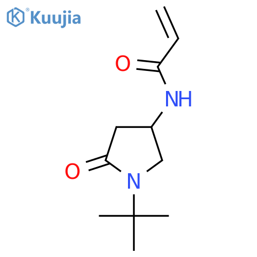 N-(1-Tert-butyl-5-oxopyrrolidin-3-yl)prop-2-enamide structure