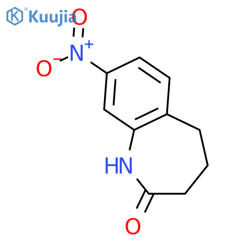8-nitro-1,3,4,5-tetrahydro-1-benzazepin-2-one structure
