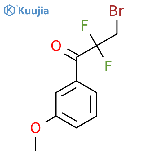 3-bromo-2,2-difluoro-1-(3-methoxyphenyl)propan-1-one structure