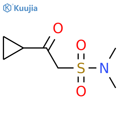 2-cyclopropyl-N,N-dimethyl-2-oxoethane-1-sulfonamide structure
