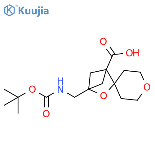 4-({(tert-butoxy)carbonylamino}methyl)-3-oxaspirobicyclo2.1.1hexane-2,4'-oxane-1-carboxylic acid structure
