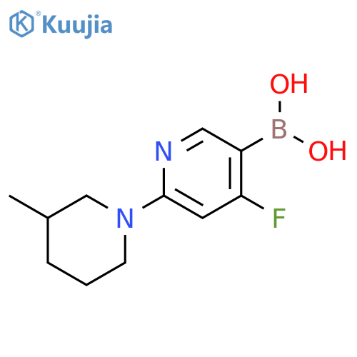 4-Fluoro-2-(3-methylpiperidin-1-yl)pyridine-5-boronic acid structure