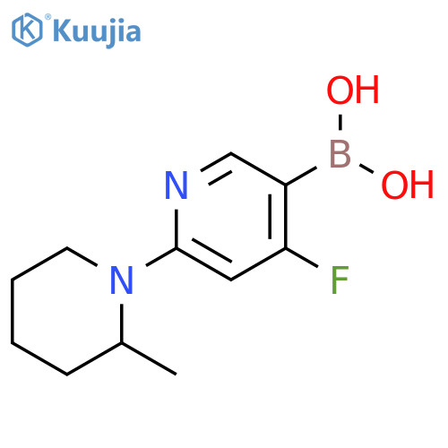 4-Fluoro-2-(2-methylpiperidin-1-yl)pyridine-5-boronic acid structure