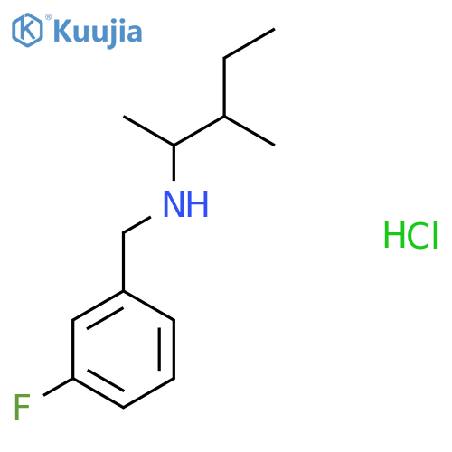 (3-fluorophenyl)methyl(3-methylpentan-2-yl)amine hydrochloride structure