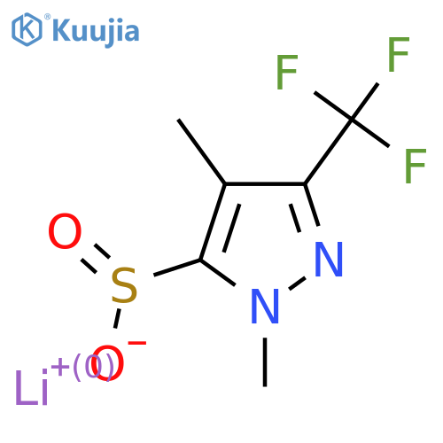 lithium(1+) ion 1,4-dimethyl-3-(trifluoromethyl)-1H-pyrazole-5-sulfinate structure