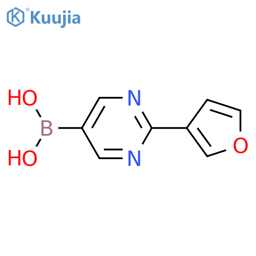 (2-(furan-3-yl)pyrimidin-5-yl)boronic acid structure