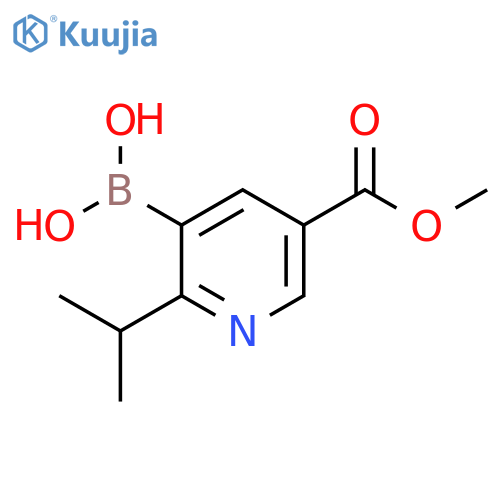 2-(iso-Propyl)-5-(methoxycarbonyl)pyridine-3-boronic acid structure