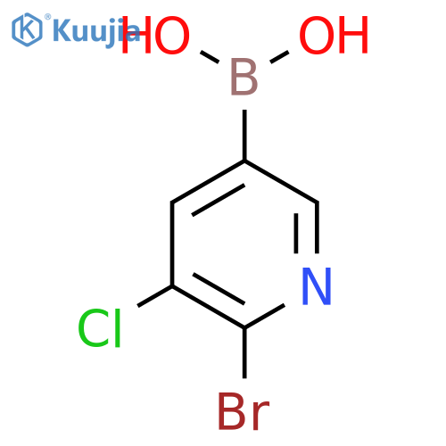 2-Bromo-3-chloropyridine-5-boronic acid structure