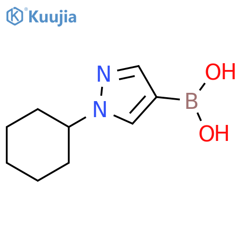 1-(Cyclohexyl)-1H-pyrazole-4-boronic acid structure
