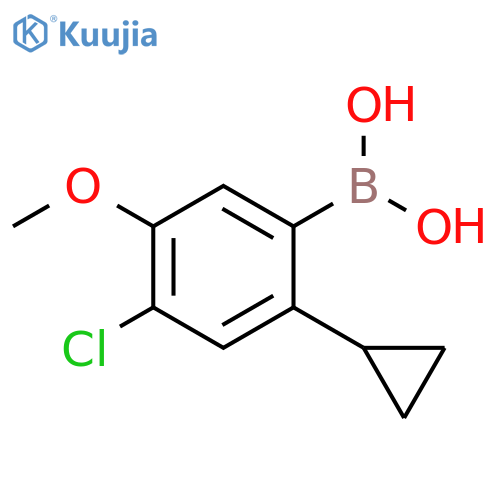 (4-chloro-2-cyclopropyl-5-methoxyphenyl)boronic acid structure